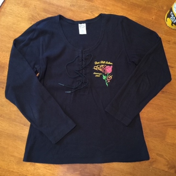 Boot Hill Saloon Tops - Ladies Long Sleeve Biker Chick Shirt Size L/XL
